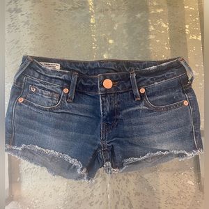 True Religion JOEY Low Rise Cut Off Shorts